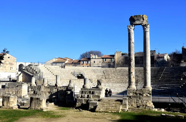 Roman Amphitheater Arles France — стокове фото