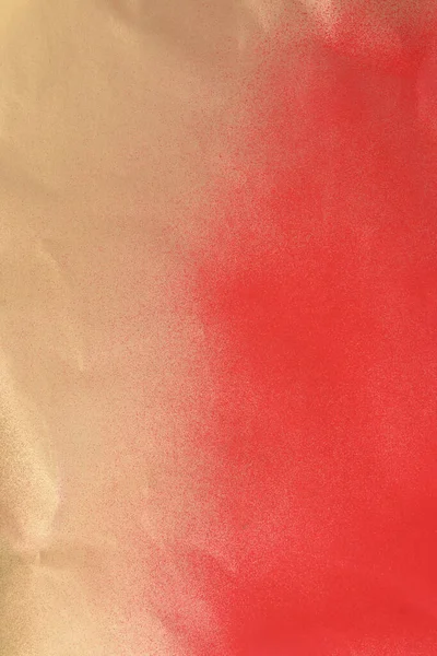 Red Spray Paint Gold Colored Paper — Fotografia de Stock