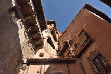 house and balcony of Albarracin, Teruel province, Aragon, Spain