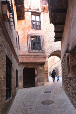 street and carners of old  town of Albarracin, Teruel province, Spain