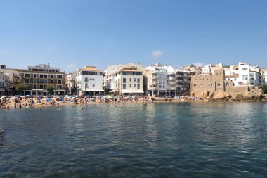 beach of la Escala, Costa Brava, Girona province, Catalonia, Spain