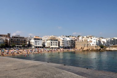 beach of la Escala, Costa Brava, Girona province, Catalonia, Spain