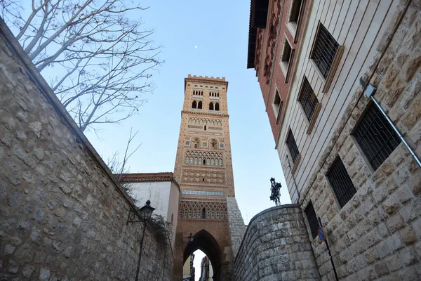 Mudejar Tower San Salvador Teruel Aragon Spain — Stock Fotó