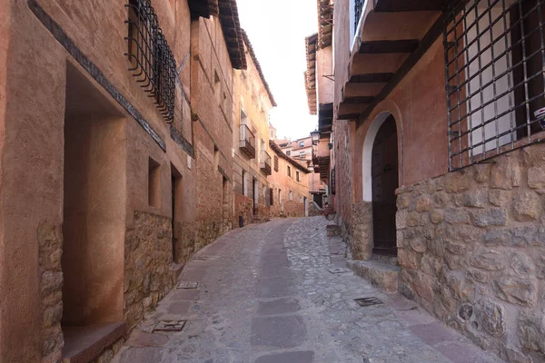 Street Historic Center Town Albarracin Teruel Province Spain — Foto de Stock