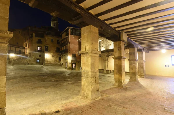 Main Square Albarracin Teruel Province Aragon Spain — стокове фото