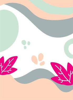 Soyut el çizimi çiçeklerin çizim vektörü çizimi. Poster, iç baskı duvar sanatı, mobilya, tuval dijital baskı vs. için uygun.