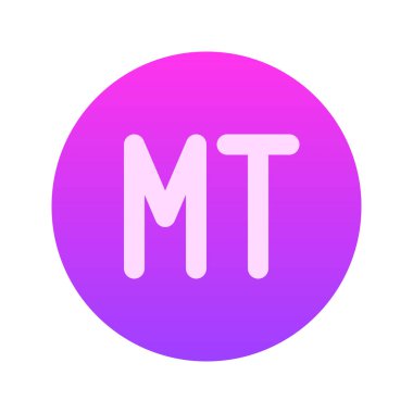 Mozambik para biriminin görsel vektör grafik simgesi. Gradyan Biçim Simgesi. Beyaz arkaplanda vektör çizimi izole edildi. Web sitesi veya uygulama tasarımı için mükemmel.