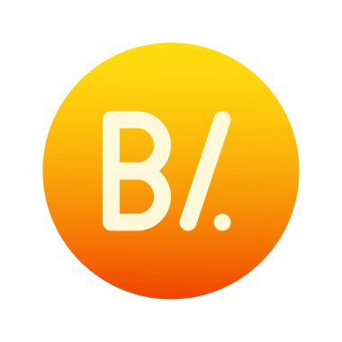 Panama Balboa para biriminin görsel vektör ikonu. Gradyan Biçim Simgesi. Beyaz arkaplanda vektör çizimi izole edildi. Web sitesi veya uygulama tasarımı için mükemmel.