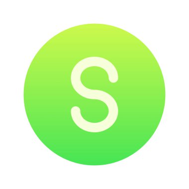 Somali Şilin para biriminin görsel vektör grafik simgesi. Gradyan Biçim Simgesi. Beyaz arkaplanda vektör çizimi izole edildi. Web sitesi veya uygulama tasarımı için mükemmel.