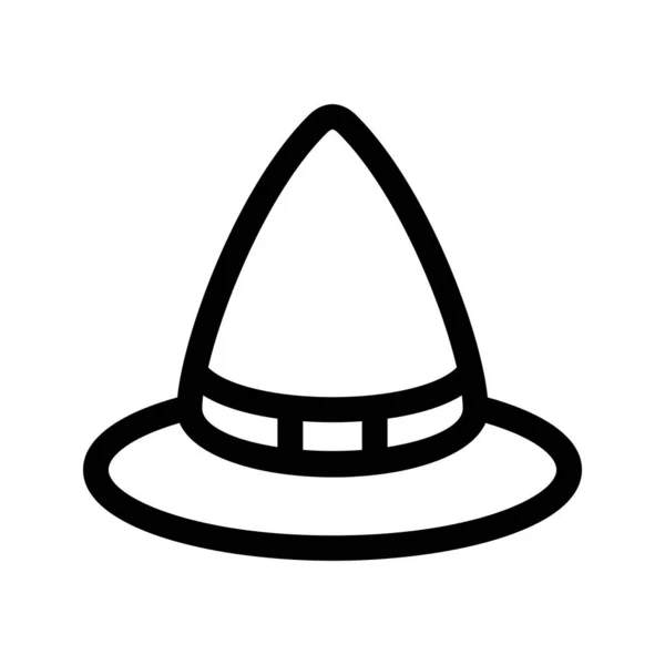 Cadı Şapkası Nın Görsel Vektör Grafik Simgesi Taslak Biçim Simgesi — Stok Vektör