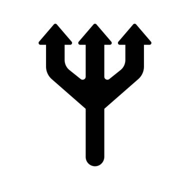 Şeytan Mızrağı 'nın görsel vektör ikonu. Katı Biçim Simgesi. Cadılar Bayramı temalı simge. Beyaz arkaplanda vektör çizimi izole edildi. Web sitesi veya uygulama tasarımı için mükemmel.