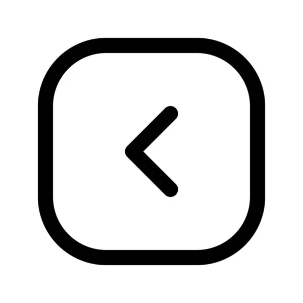 Иллюстрационный Векторный Значок Левой Стрелки Контурная Икона Стиля Векторная Иллюстрация — стоковый вектор