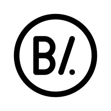 Panama Balboa para biriminin görsel vektör ikonu. Satır biçimi simgesi. Beyaz arkaplanda vektör çizimi izole edildi. Web sitesi veya uygulama tasarımı için mükemmel.