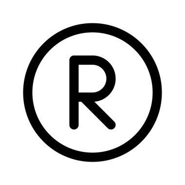 Güney Afrika Rand para biriminin görsel vektör grafik simgesi. Satır biçimi simgesi. Beyaz arkaplanda vektör çizimi izole edildi. Web sitesi veya uygulama tasarımı için mükemmel.