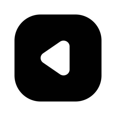 Sol Ok 2 'nin görsel vektör grafik simgesi. Katı Biçim Simgesi. Beyaz arkaplanda vektör çizimi izole edildi. Web sitesi veya uygulama tasarımı için mükemmel.