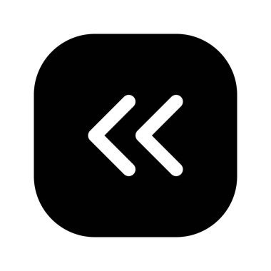 Sol Ok 3 'ün görsel vektör grafik simgesi. Katı Biçim Simgesi. Beyaz arkaplanda vektör çizimi izole edildi. Web sitesi veya uygulama tasarımı için mükemmel.