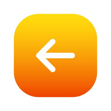 Sol Ok 5 'in görsel vektör grafik simgesi. Gradyan Biçim Simgesi. Beyaz arkaplanda vektör çizimi izole edildi. Web sitesi veya uygulama tasarımı için mükemmel.