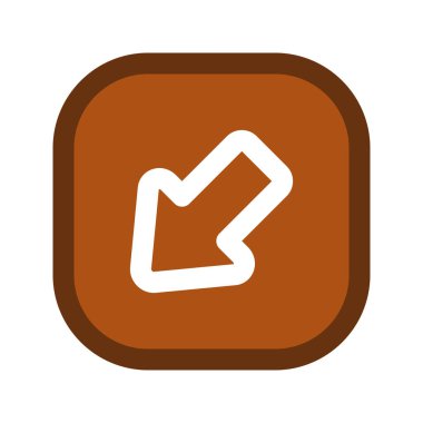 Sol Alt Ok 1 'in resimleme vektör grafik simgesi. Dolu Satır Biçimi Simgesi. Beyaz arkaplanda vektör çizimi izole edildi. Web sitesi veya uygulama tasarımı için mükemmel.