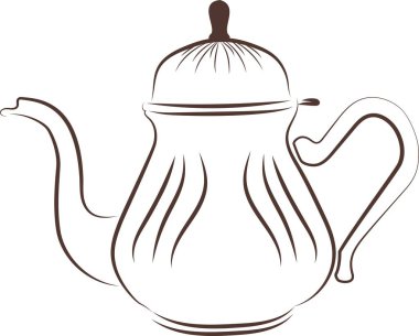antika biçiminde çaydanlık vektör illüstrasyonuName