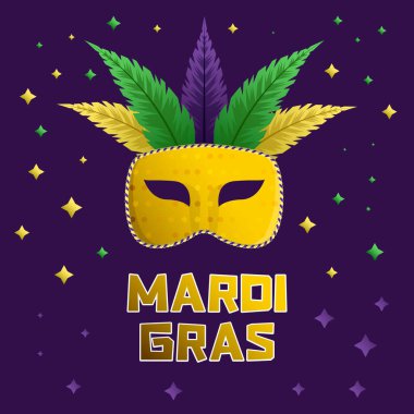 Mardi gras düz tasarım konsept vektörü