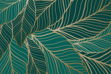 El çizimi doğrusal altın soyut arkaplan vektörü bırakır. Tasarımın soyut arkaplanını bırakır