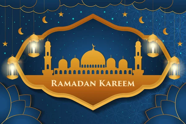 Beautiful Ramadan Kareem Design Illustration Ramadan Kareem Background Ramadan Greeting — Stockvector