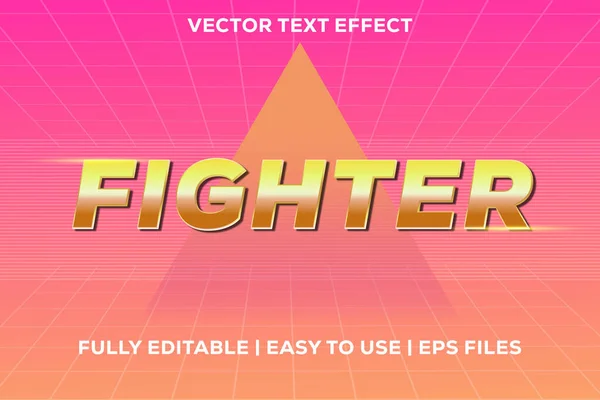 Combattant Texte Effet Style — Image vectorielle