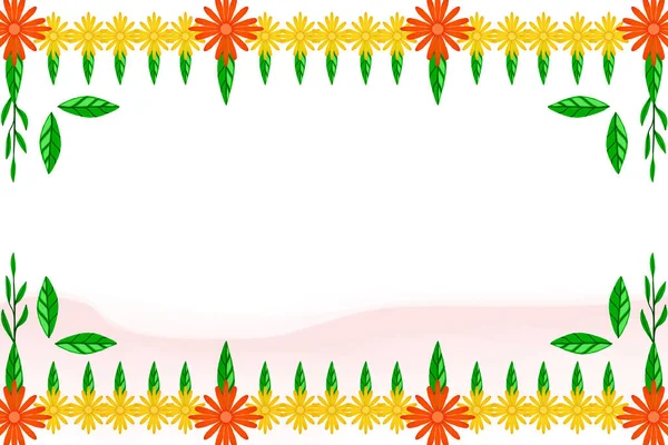 ปภาพกรอบ Ugadi Garland วาดด วยม — ภาพเวกเตอร์สต็อก