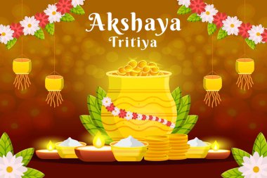 akshaya tritiya arkaplan çizimi parlak