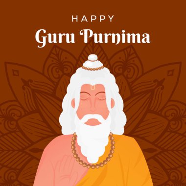guru purnima illüstrasyon tasarımını kapat