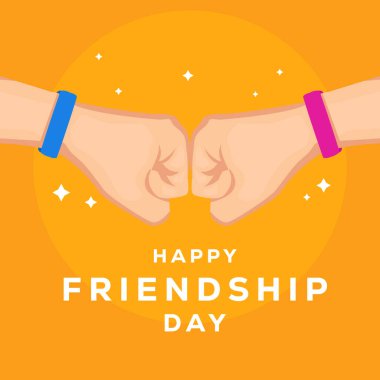 düz arkadaşlık günü illüstrasyon ile ilk elden dostluk
