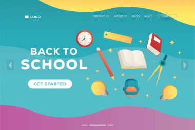 back to school landing page template