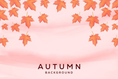 watercolor autumn leaves background illustration