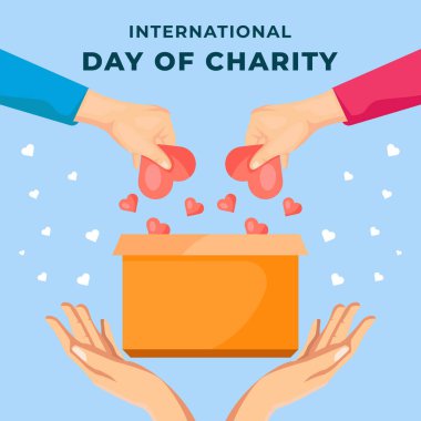 international day of charity illustration design concept