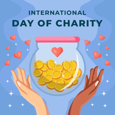 flat international day of charity illustration