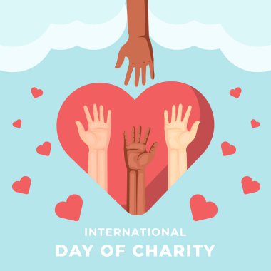 international day of charity banner illustration
