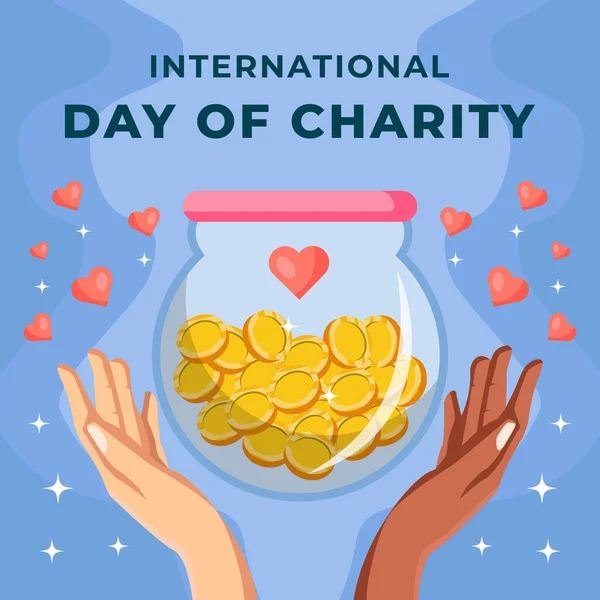 flat international day of charity illustration