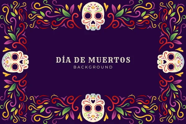 Gradient Dia Muertos Day Dead Background Illustration — Stockvector