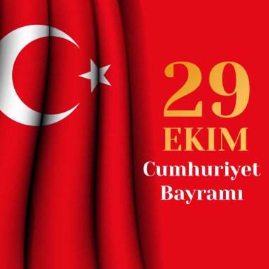 gerçekçi 29 ekim Türk cumhuriyet günü illüstrasyonu