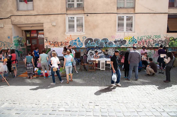 Timisoara Rumänien April 2013 Teilnehmer Der Veranstaltung Zum Freien Markt — Stockfoto