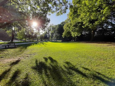 spring Danube river landscape near Regensburg city, Germany, Europe