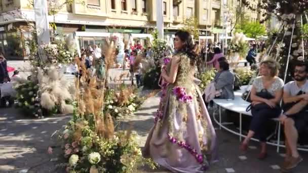 Timisoara Rumunsko Dubna 2019 Vítězné Náměstí Mezinárodní Květinový Festival Timfloralis — Stock video