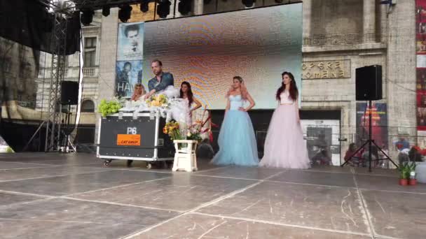 Timisoara Rumänien April 2019 Timfloralis Internationella Blomfestival Nederländska Florist Visar — Stockvideo