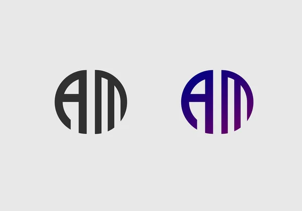 Harfi Logo Vektör Şablonu Yaratıcı Modern Şekil Renkli Monogram Circle — Stok Vektör