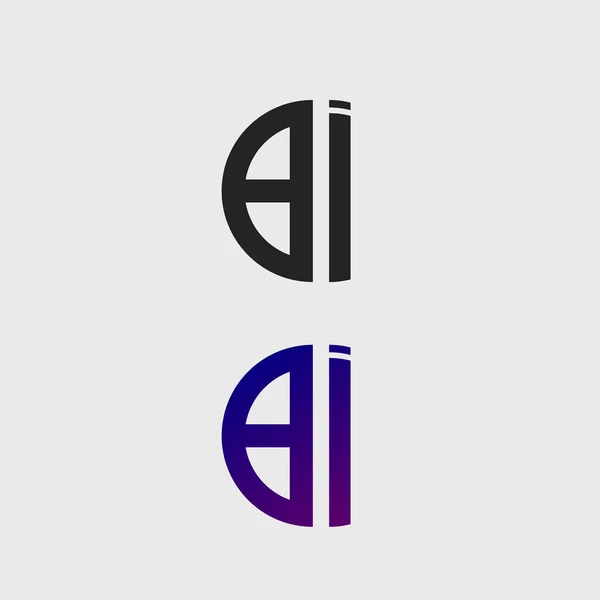 Ilk Harf Logo Vektör Şablonu 124 Yaratıcı Modern Monogram Circle — Stok Vektör