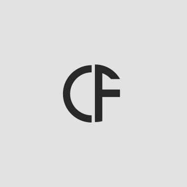 CF initial letter logo vector template | Creative modern monogram Circle logo