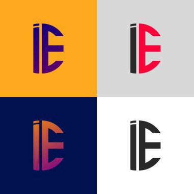 IE initial letter logo vector template | Creative modern monogram Circle logo