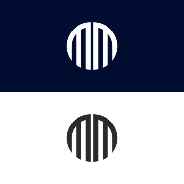MM initial letter logo vector template | Creative modern monogram Circle logo