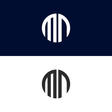 MN initial letter logo vector template | Creative modern monogram Circle logo