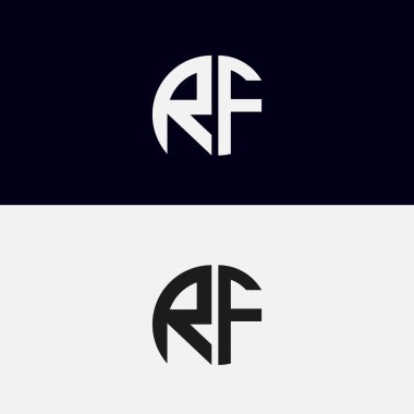 RF initial letter logo vector template | Creative modern monogram Circle logo